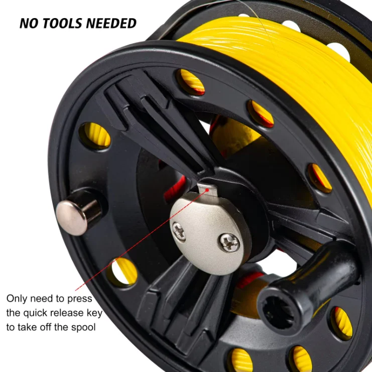 Carrete de pesca con mosca Goture con línea Combo 5/6 7/8wt carrete de mosca de trucha eje grande carrete de pesca de fundición a presión aleación de aluminio precargado - imagen 5