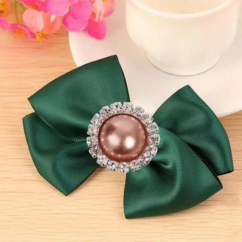 2 unid/set de cierre a presión de perlas de diamantes de imitación redondos a la moda, botón de latón y Metal para ropa, accesorios artesanales, botones de hebillas decorativas - imagen 2