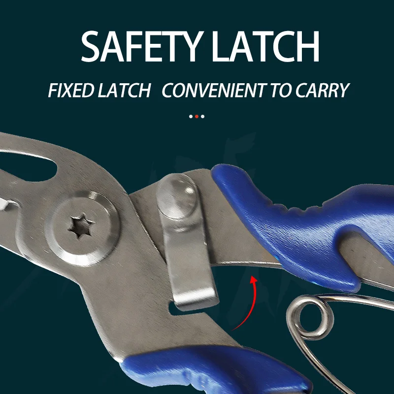 Alicates de pesca de acero inoxidable, tijeras, cortador de línea de pescado, removedor de anzuelos, anillo dividido, alicates de pesca multifunción - imagen 4