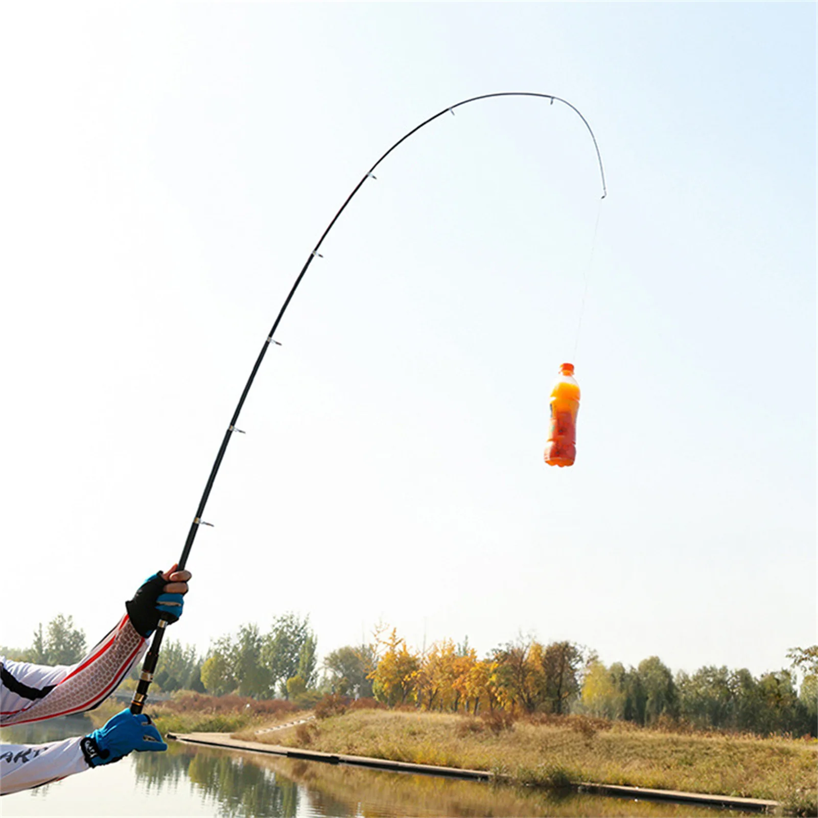 Caña de pescar telescópica de 1,6/1,8 m, caña de mar portátil ultracorta de 34cm, caña de mano duradera de fibra de carbono, accesorios de pesca al aire libre - imagen 3