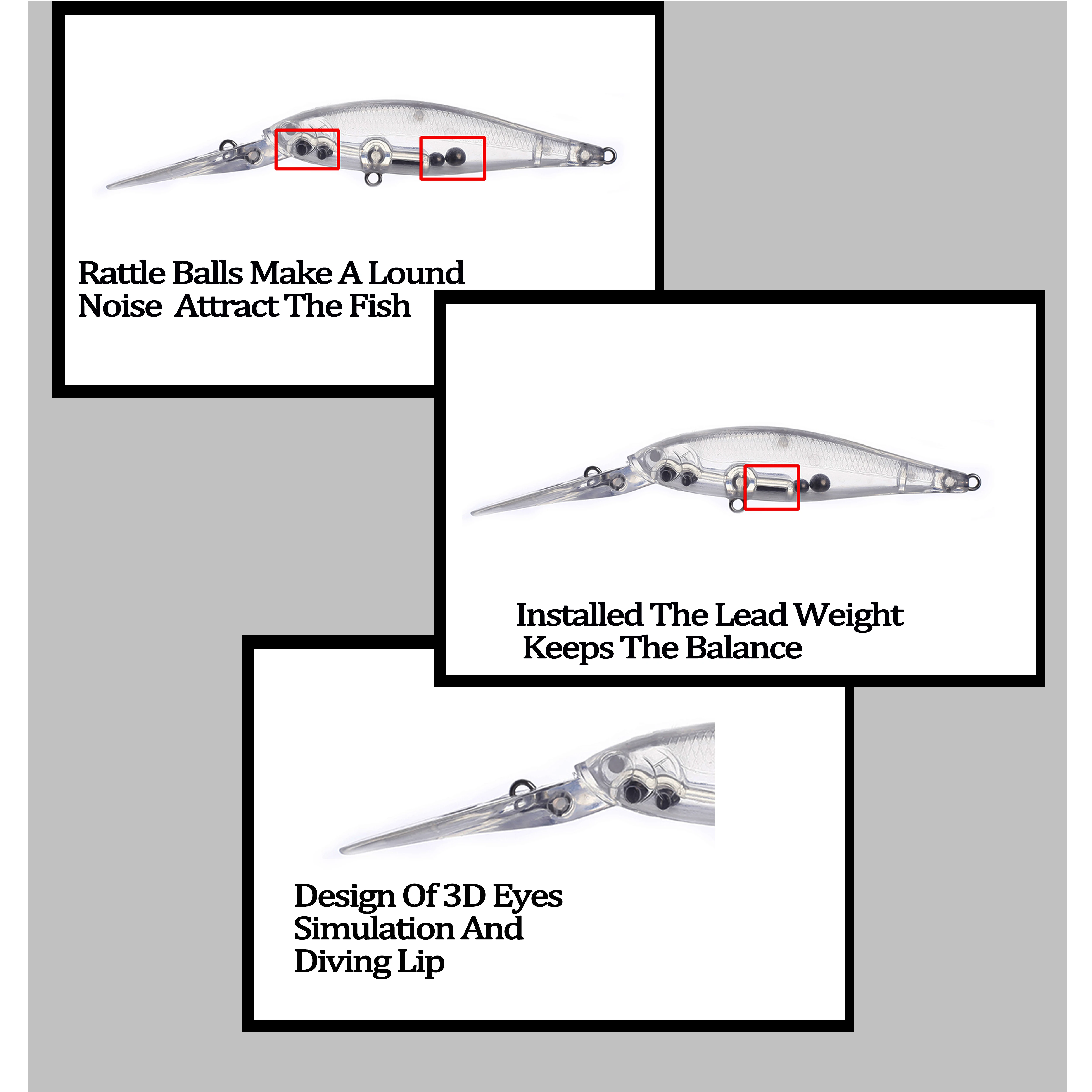 Chan'sHuang-Señuelos de Pesca sin pintar, 20 piezas, 115mm, 8,5g, Minnow, manivela, Wobbler, Jerkbait flotante, cebos de pesca en blanco - imagen 4