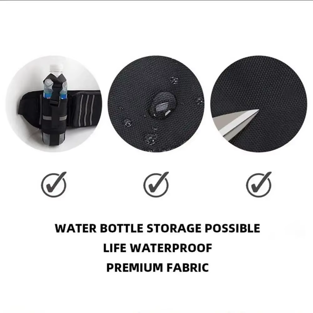 Riñonera impermeable Oxford con portabotellas ajustable para pesca - imagen 3