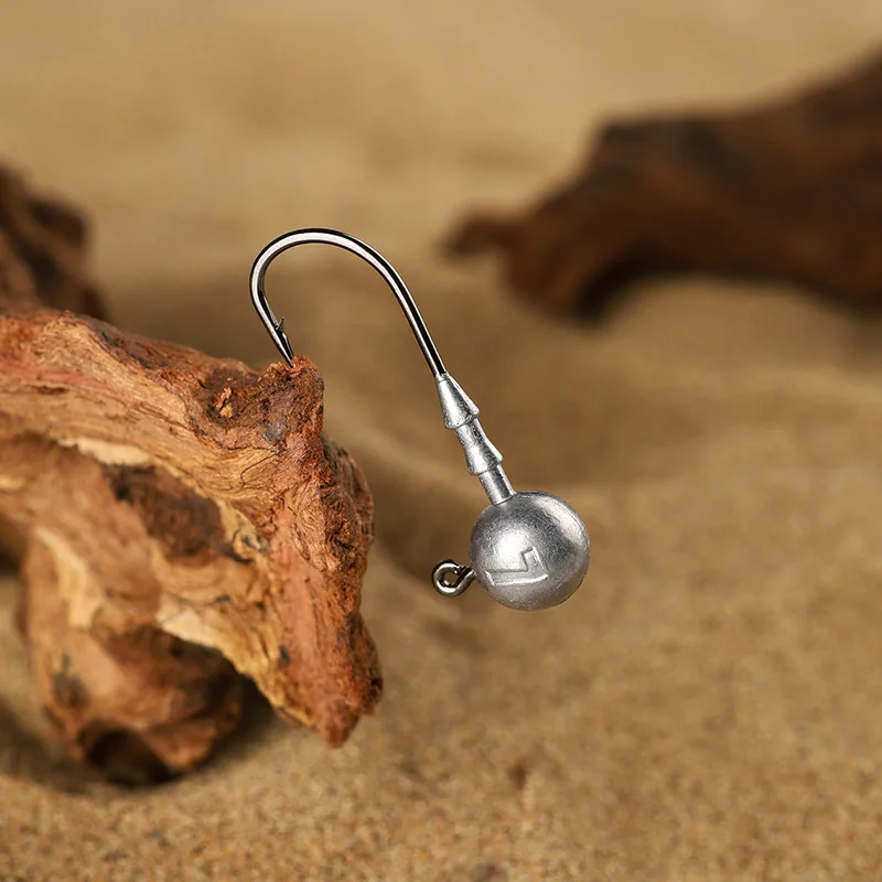 LINNHUE-anzuelo con cabeza de plomo, 5 unidades/bolsa, 3,5g, 5g, 7g, 10g, 12g, 14g, anzuelo de calamar inoxidable de alto carbono, accesorios para aparejos, anzuelo de pesca - imagen 5