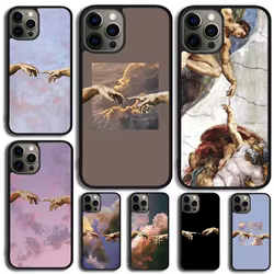 Funda de teléfono estética Hand Art para iPhone 17 Air 11 12 13 15 16 14 Pro MAX Plus