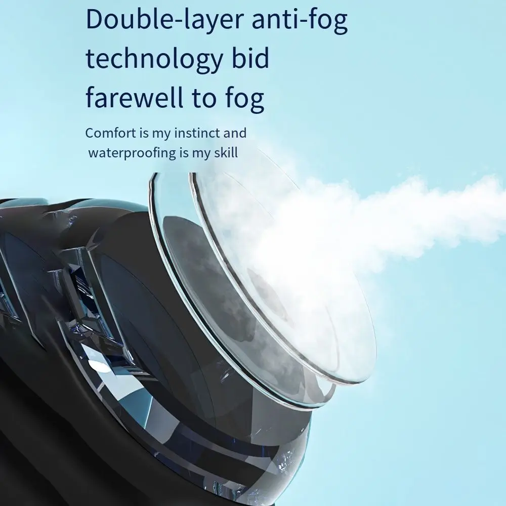 Gafas de natación antiniebla, marco de espejo de silicona, gafas de natación ajustables rápidas para miopía, sin fugas con correa elástica elástica - imagen 4