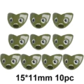15mm 11mm 10pc green