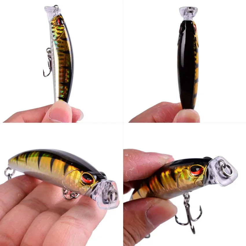 Popper-señuelo de pesca sin pintar, 8cm, 10g, wobblers, pesca de lubina - imagen 4