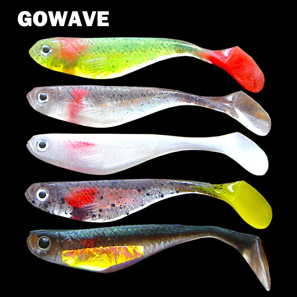 5 uds Softbait 8,8 cm/5g pesca de agua dulce salada señuelos blandos de sábalo gusanos de pececillo de silicona Wobblers cebo Artificial plantillas de lubina - imagen 2