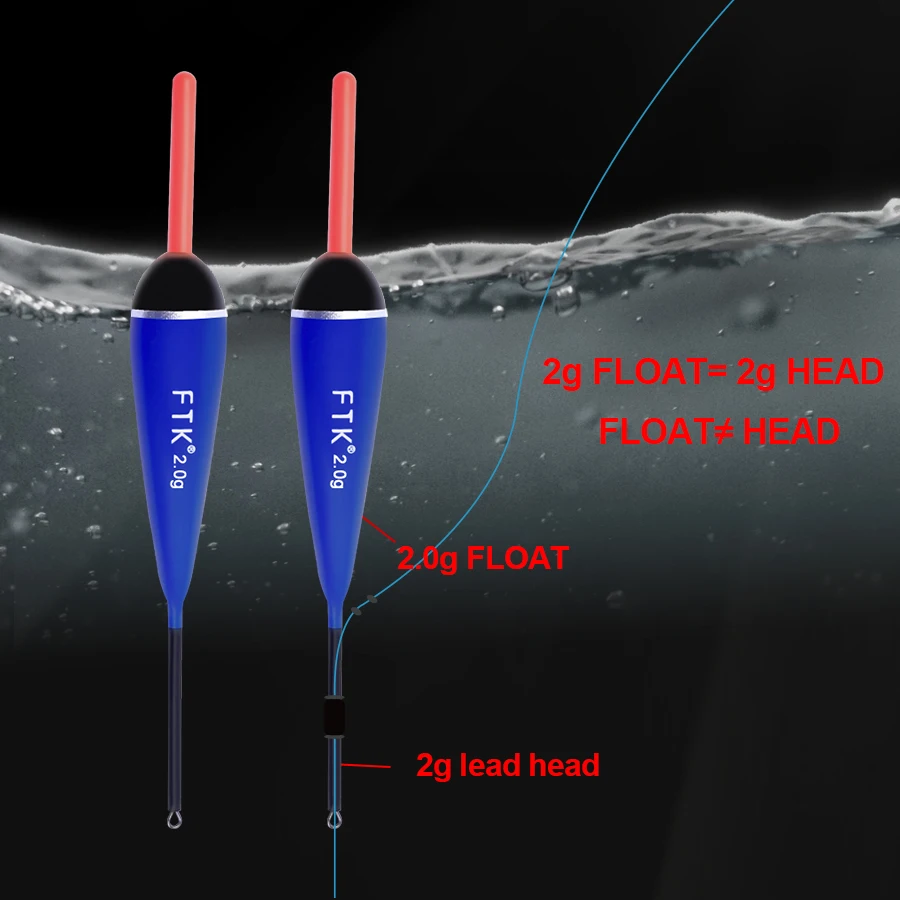 FISH KING nuevo flotador de abeto Barguzinsky 5 unids/set flotador de pesca 2-5g boya Vertical de cola larga aparejos de pesca para pesca de carpa - imagen 5