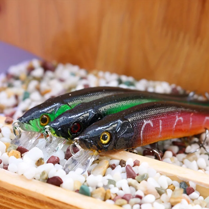 3 unids/caja juego de Señuelos de Pesca cebo duro Mini pececillo flotante columpio Crankbait Crazy Wobblers Artificial biónico manivela señuelos - imagen 4