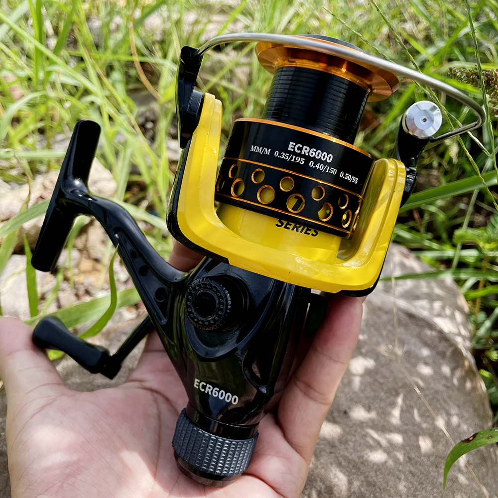 Carrete giratorio de línea biselada Serie 2000-7000, accesorios, carrete de Metal, rueda giratoria para Pesca de carpa de agua salada - imagen 3