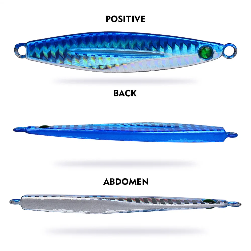 Señuelo de pesca con cuchara, plantilla fundida de Metal, 7g-10g-14g-17g-21g-28g-40g-60g, aparejos de pesca de lubina, 1 Uds. - imagen 5