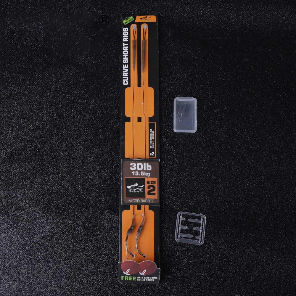 FISH KING Grupo de pesca de carpa europea Kit 2 # -8 # Anzuelo de Pesca 10-30LB, sublínea para aparejos de Pesca de carpa, accesorios de herramientas Iscas - imagen 5