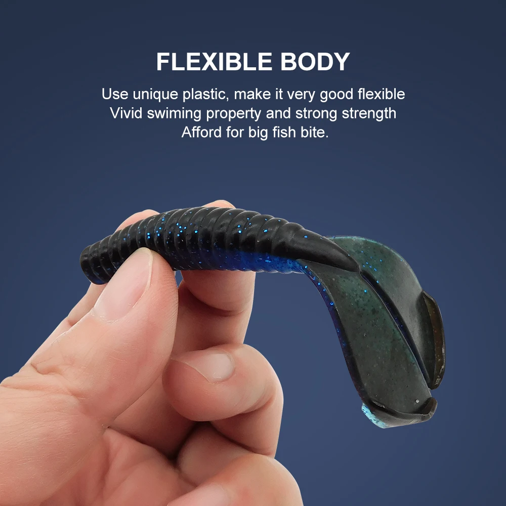 KESFISHING-Señuelos de plástico con cola doble, 90mm, 6,4g, cebos artificiales de silicona suave, Leurre souple, accesorios de pesca - imagen 3