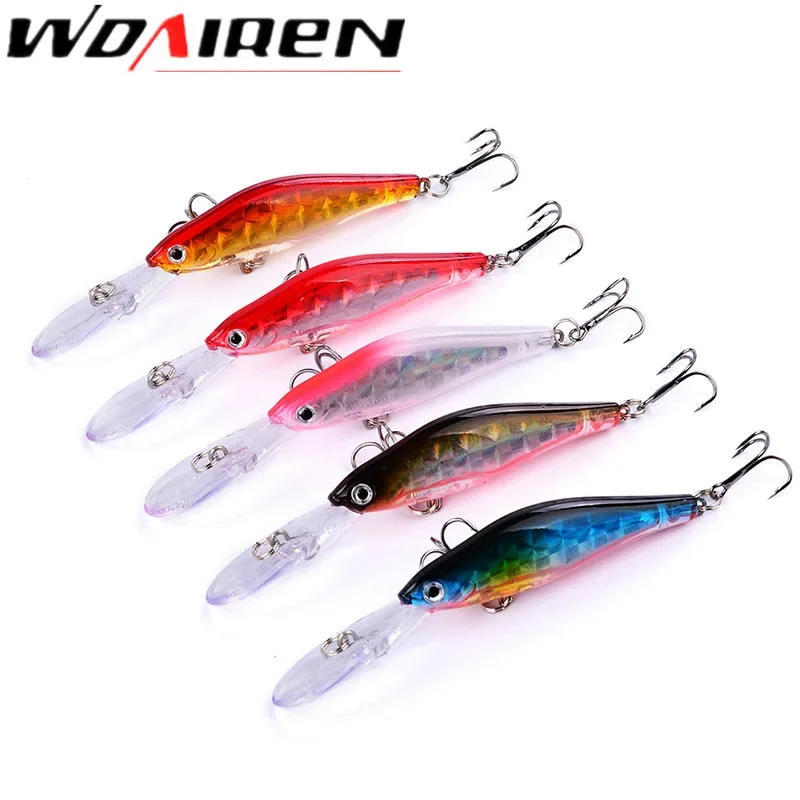 Señuelo de Pesca flotante con láser, Wobblers de 9,5 cm, 6,9g, cebo Artificial duro con láser, ojos 3D, Crankbait de Pesca, WD-063, 1 ud. - imagen 5