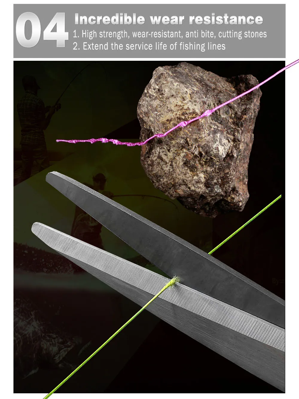 JOSBY-sedal de pesca de carpa trenzado, 8 hebras, multifilamento japonés, PE, equipo de pescado duradero súper fuerte, 300M, 500M, 1000M, 100M - imagen 4