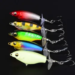 Topwater Whopper Popper – Popper flotante de superficie doble hélice