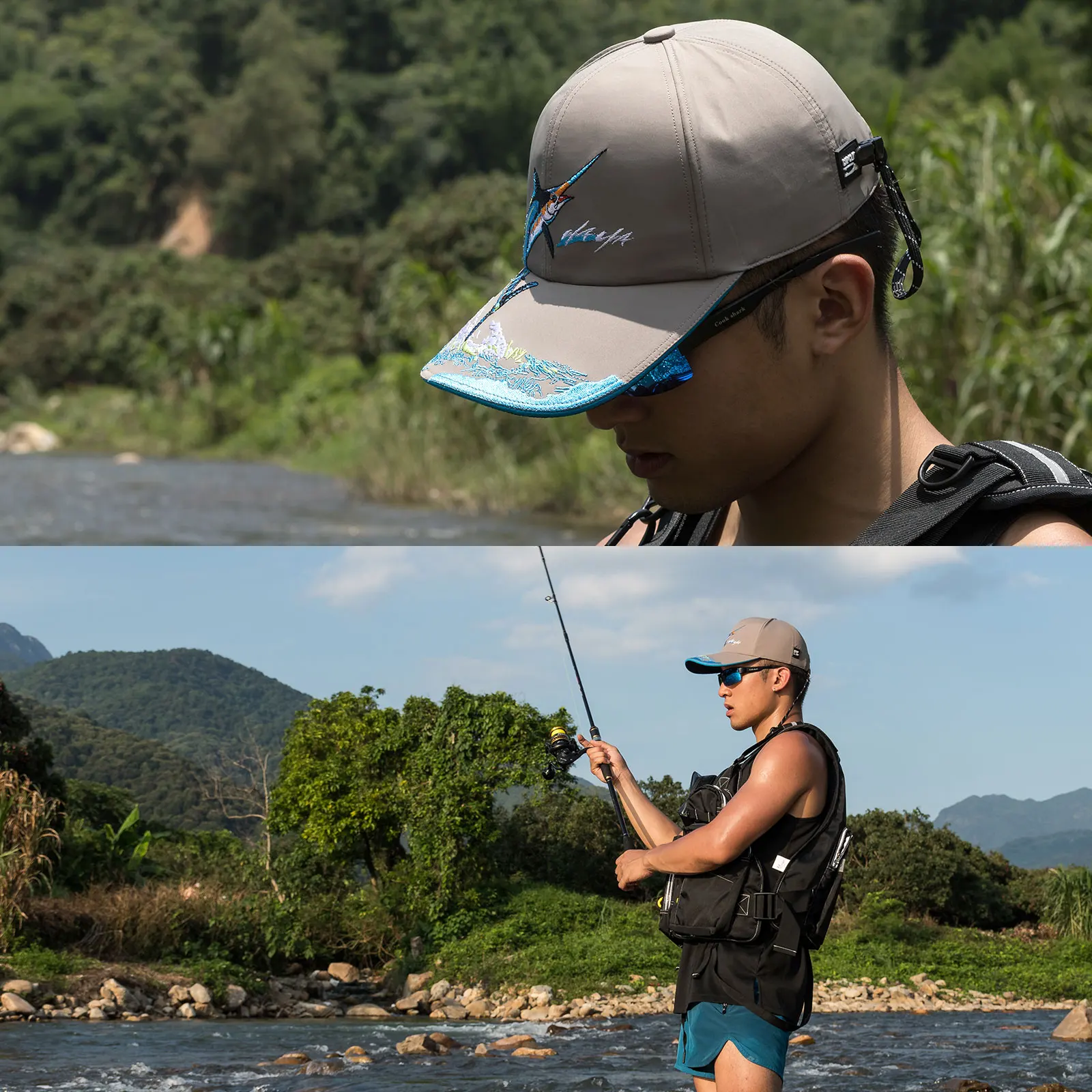 Sombrero de béisbol para hombre, gorra deportiva de algodón bordada, transpirable, ajustable, para exteriores, color negro y marrón, para verano - imagen 2