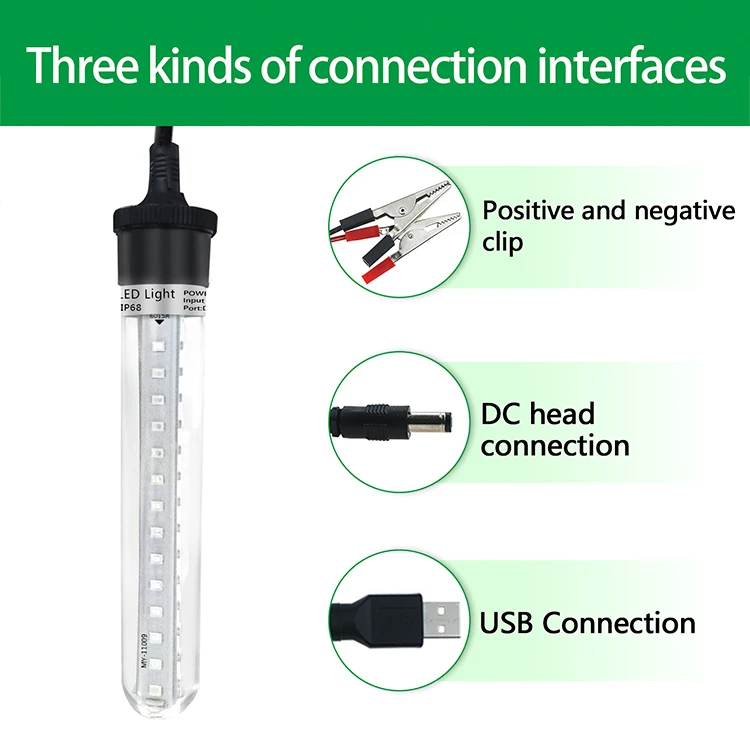 Señuelo de pesca bajo el agua, luz LED de 500 lúmenes, 6,5 W, 12V - imagen 4