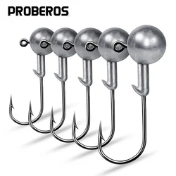 10 Uds. De anzuelo con cabeza de anzuelo de manivela de 1 a 3,5g, anzuelos de pesca para señuelo de gusano suave, cabezal de anzuelo grande, herramientas de pesca, gancho de cebo duro con cabeza