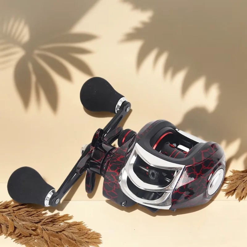 Carrete de pesca Baitcasting grande y nuevo, relación de engranaje 7,1: 1, carrete de pesca con arrastre máximo de 8KG, juego ligero Baitcaster, carrete de fundición de pesca - imagen 5