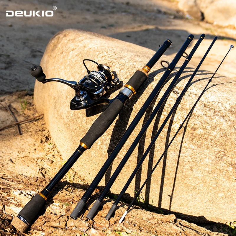 Combo Spinning DEUKIO – Caña y Carrete de Fibra de Carbono - imagen 2