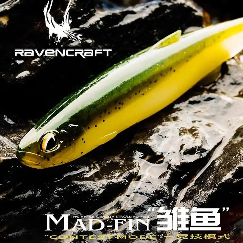 Nuevo Ravencraft Crow MAD-FIN pesca fina Midosto Fire Barstow cebo suave sin plomo