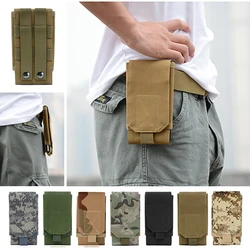 Bolsas de camuflaje de nailon impermeables Oxford 900D para deporte y caza, mochila, bolsa de camuflaje para exteriores, soporte para teléfono militar, funda para cinturón deportivo