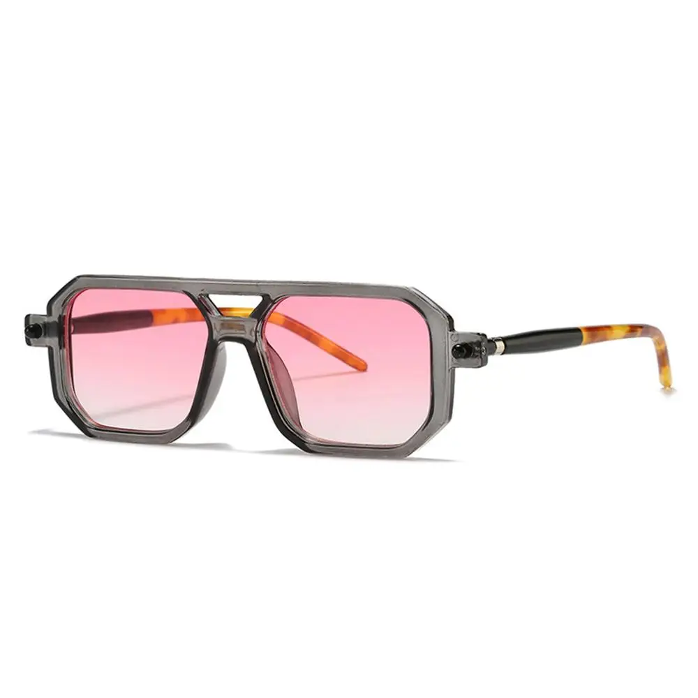 Gafas de sol cuadradas estilo Retro para hombre, lentes de sol masculinas de doble puente, a la moda, con diseño de marca a la moda, 2022 - imagen 2