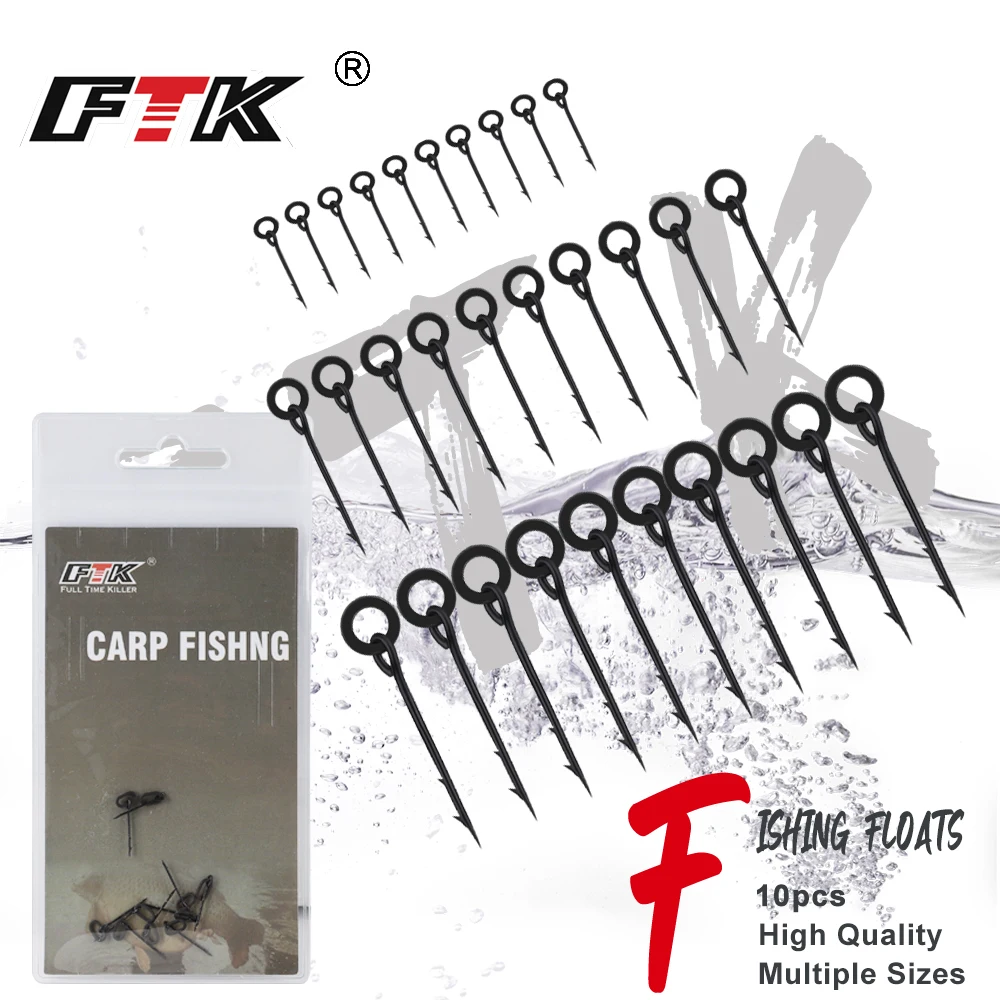 FTK Conector de cebo carpa tornillo giratorio aguja larga