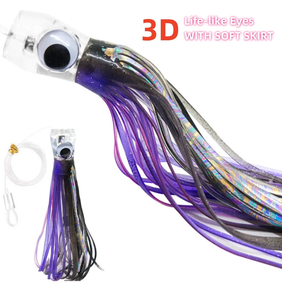 Wahoo-señuelos para pesca en agua salada, anzuelos para pesca de atún en barco de aguas profundas, de 30cm y 175g, para Mahi Leurre Marlin