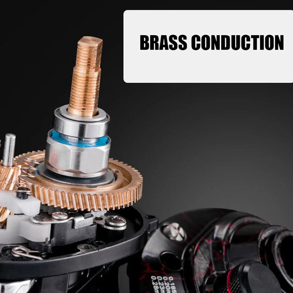 Carrete de Metal para Baitcasting, rueda de arrastre de 15KG, 6,3: 1, relación de engranaje, pantalla Digital, rodamiento suave de Metal, accesorios de pesca - imagen 4