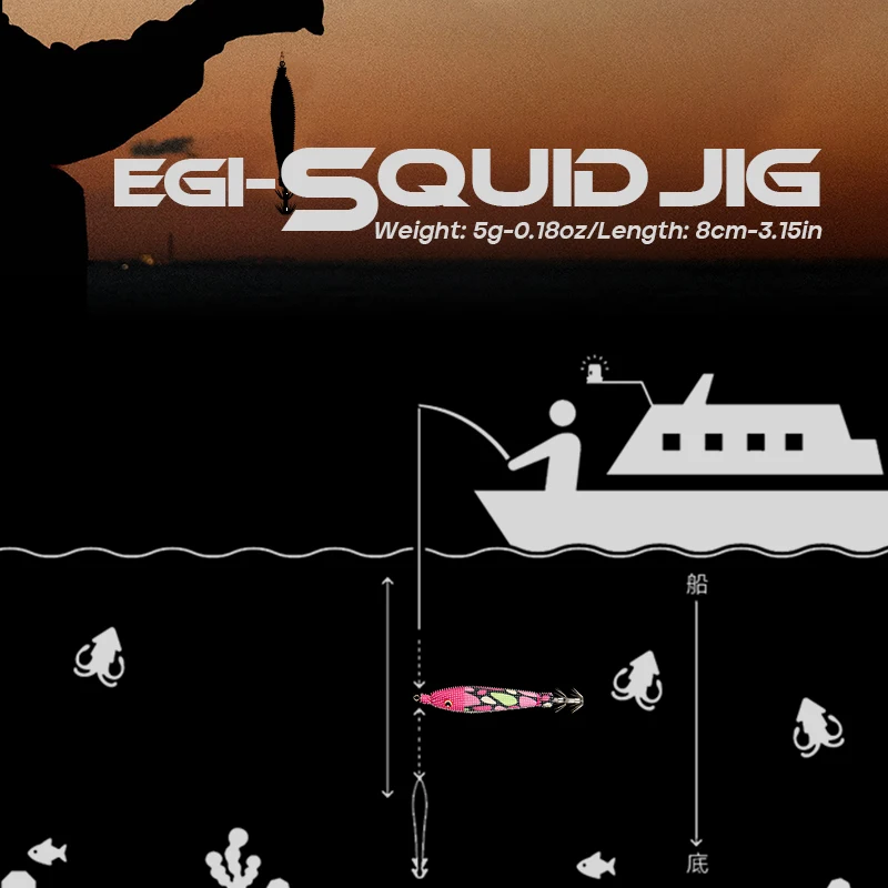 LETOYO Señuelo Flotante Calamar Luminoso para Egi Sepia Pulpo - imagen 3