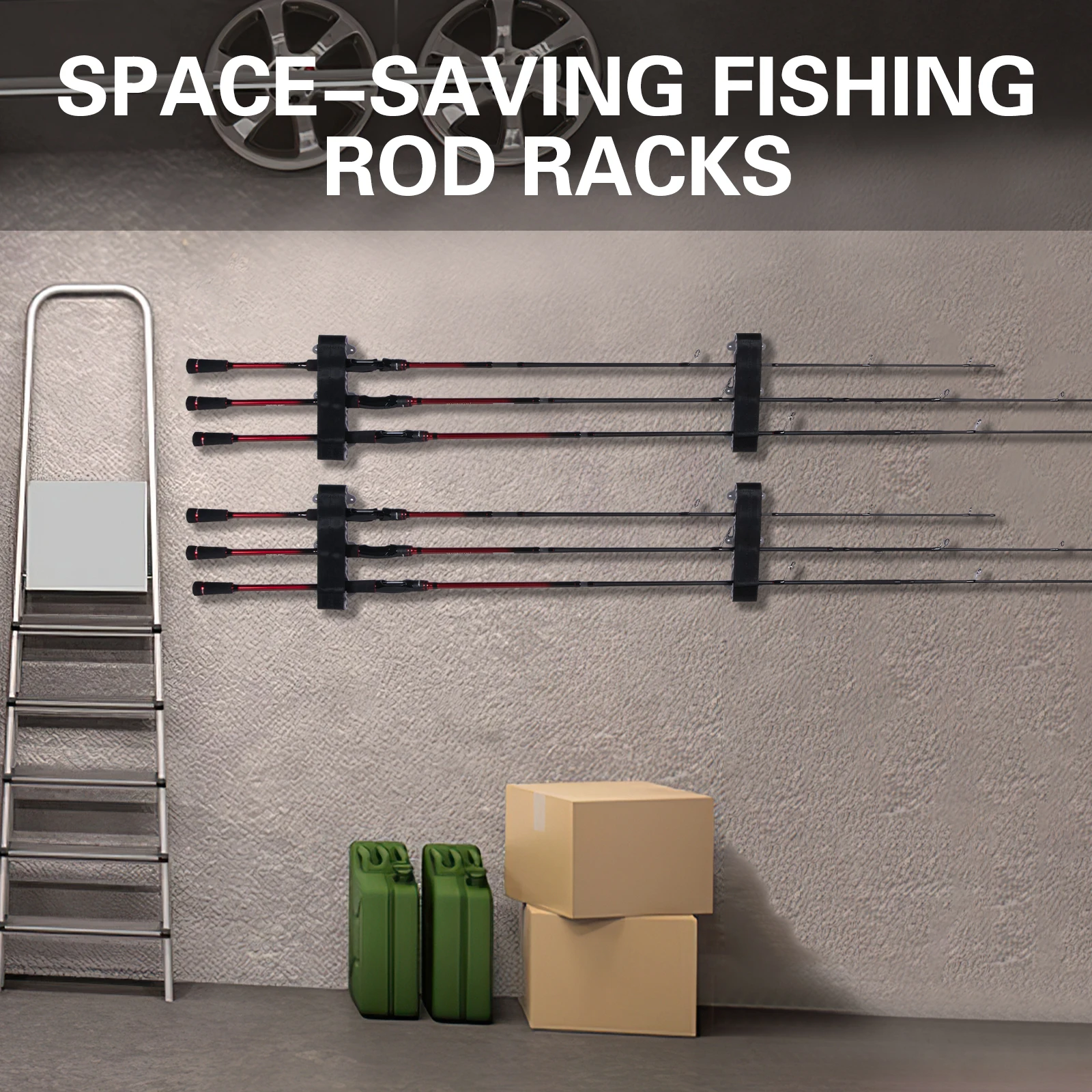 Goture-soporte de caña de pescar de montaje Vertical, soporte de caña de pescar para barcos, estante de techo para barcos de pesca - imagen 4