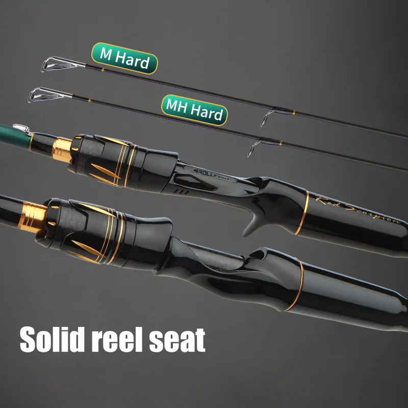 ROLLFISH-caña de pescar con señuelo de fibra de carbono, 2 puntas, giratoria/fundida, 1,8-2,7 M, para pesca de lubina de agua dulce y salada + bolsa de almacenamiento de caña - imagen 3