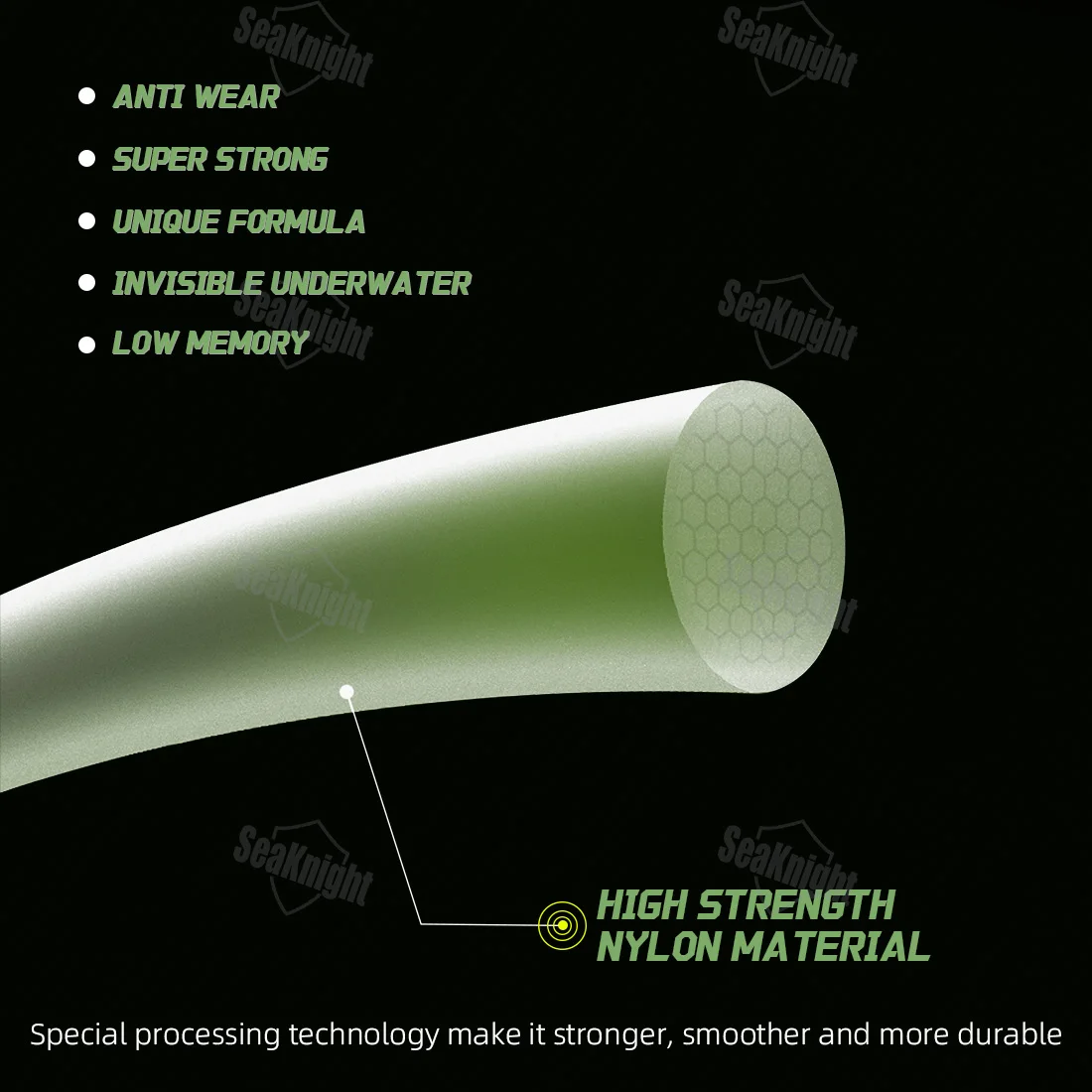 SeaKnight Speckle-sedal de nailon verde Invisible, 500M, suave, fuerte, carpa, camuflaje, sedal de pesca de mar 2,5 # -6.0 #   10LB-25LB - imagen 4