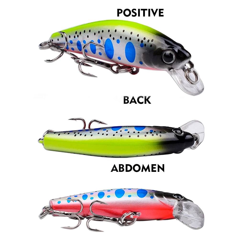 PROBEROS-Mini Minnow Wobbler, cebo de pesca Artificial de 5,6 cm-6,8g, señuelo duro, Swimbait, aparejos de pesca de lubina - imagen 5