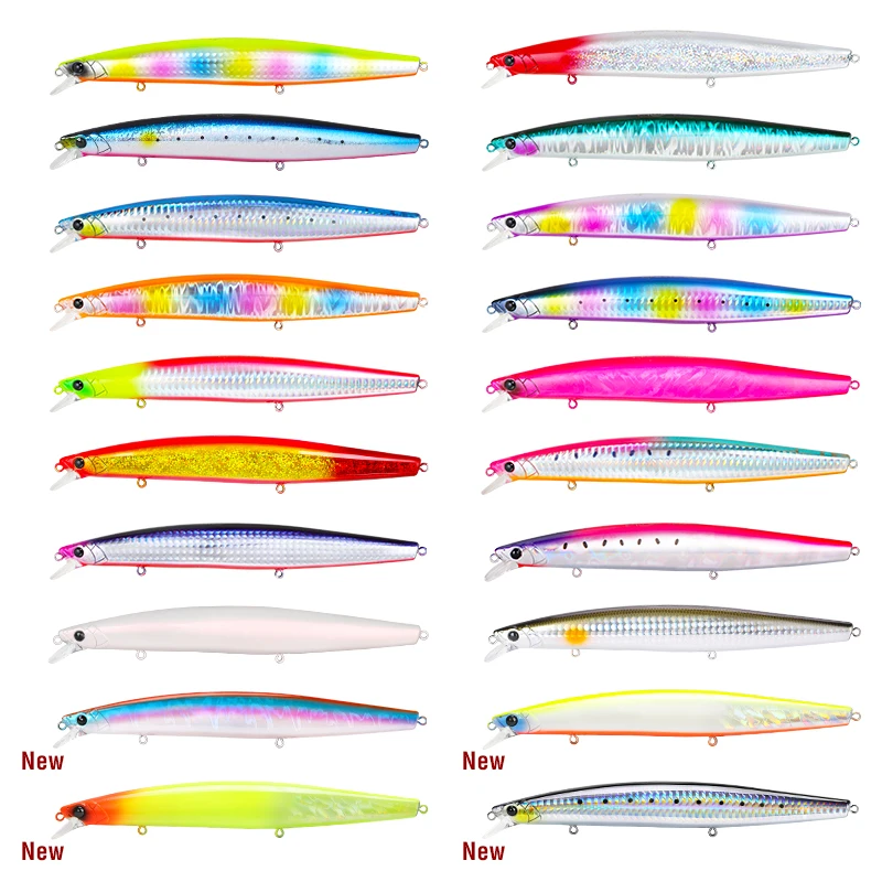 TSURINOYA STINGER 163S señuelo de pesca de agua salada 163mm 34,2g rango de buceo 40-80cm hundimiento costero Minnow cebo duro lubina Flounder - imagen 5