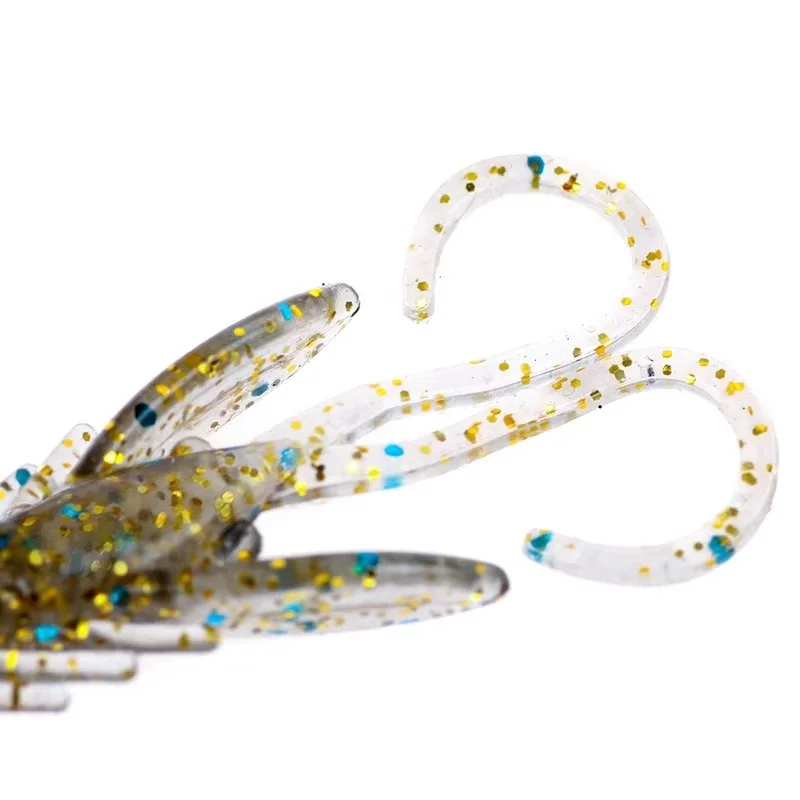 NGB 20 piezas Señuelos de pesca blandos 4CM sabor a camarón Crankbait gusanos cebo Artificial Wobbler aparejos de pesca - imagen 4