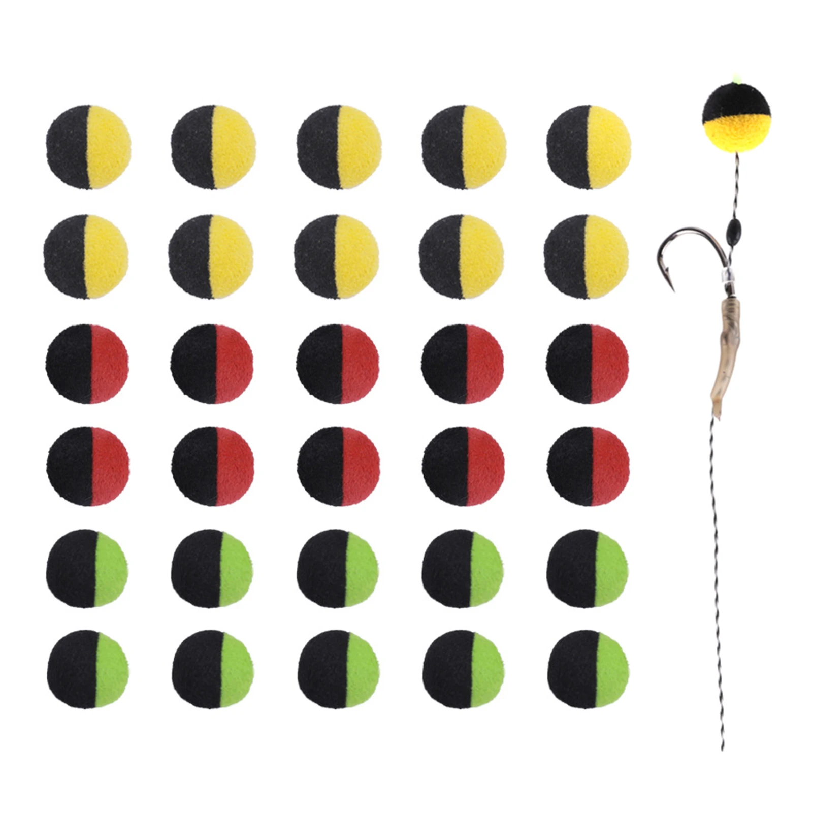 10 Uds 11mm señuelo de pesca Diy cebo flotante para carpa cruciana Tilapia cabezona lubina prácticos accesorios de pesca al aire libre anzuelos - imagen 3