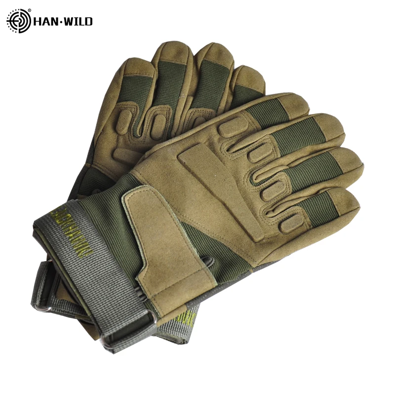 Guantes tácticos de combate para hombre, accesorio de camuflaje con dedos completos para entrenamiento, guantes de caza para Paintball, manoplas para disparar soldado y bicicleta