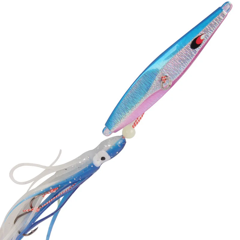 1 unidad de plantillas de Metal Inchiku de 120g, señuelos de Jigging galvanizados, ojos 3D, cabeza de anzuelo de plomo, cebos de pesca para barcos - imagen 5