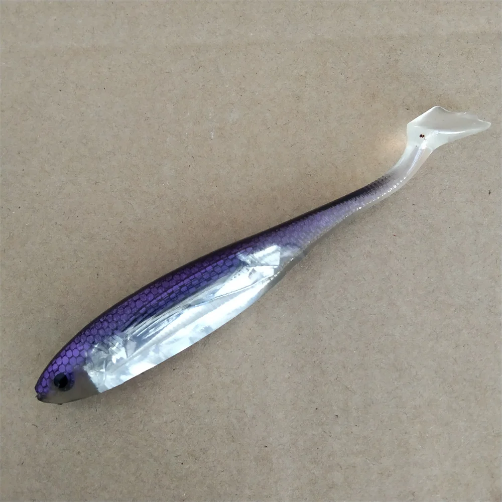 Señuelo de pesca suave de silicona, 5 piezas, 12cm, 9,9g, sábalo Wobbler, goma, Swimbait, paleta de cola para lubina Perc, Lucio - imagen 2