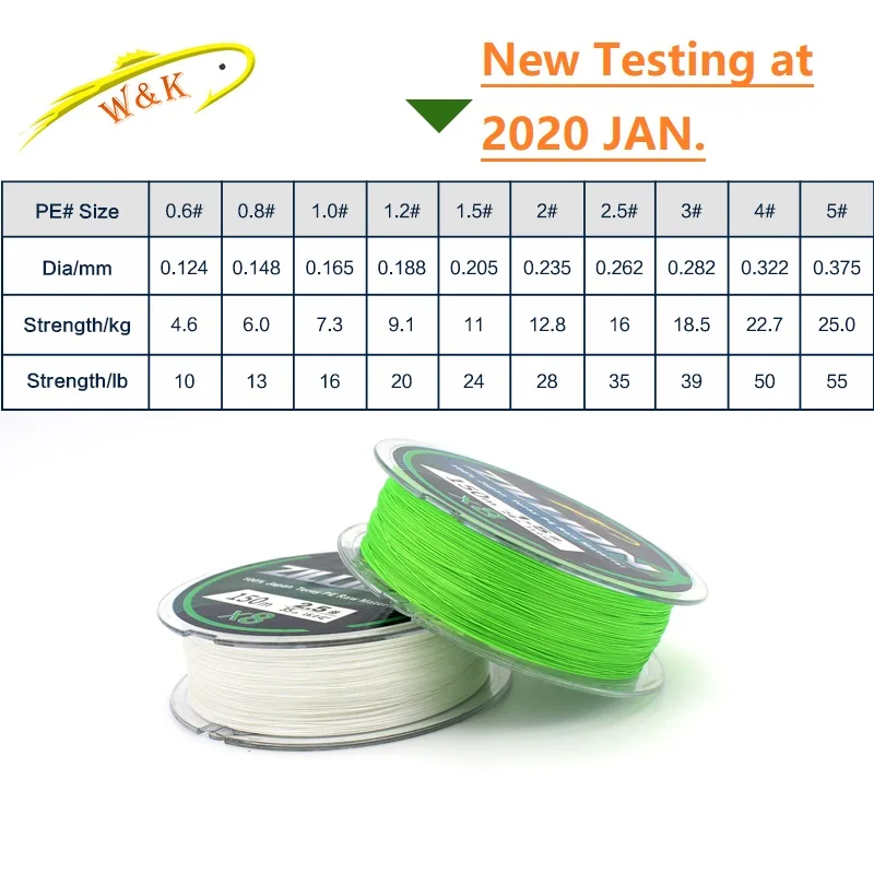 200m Fishing Line at X8 Braided PE Lines Double Color Super Powered Braided Line Green Color PE Line - imagen 4