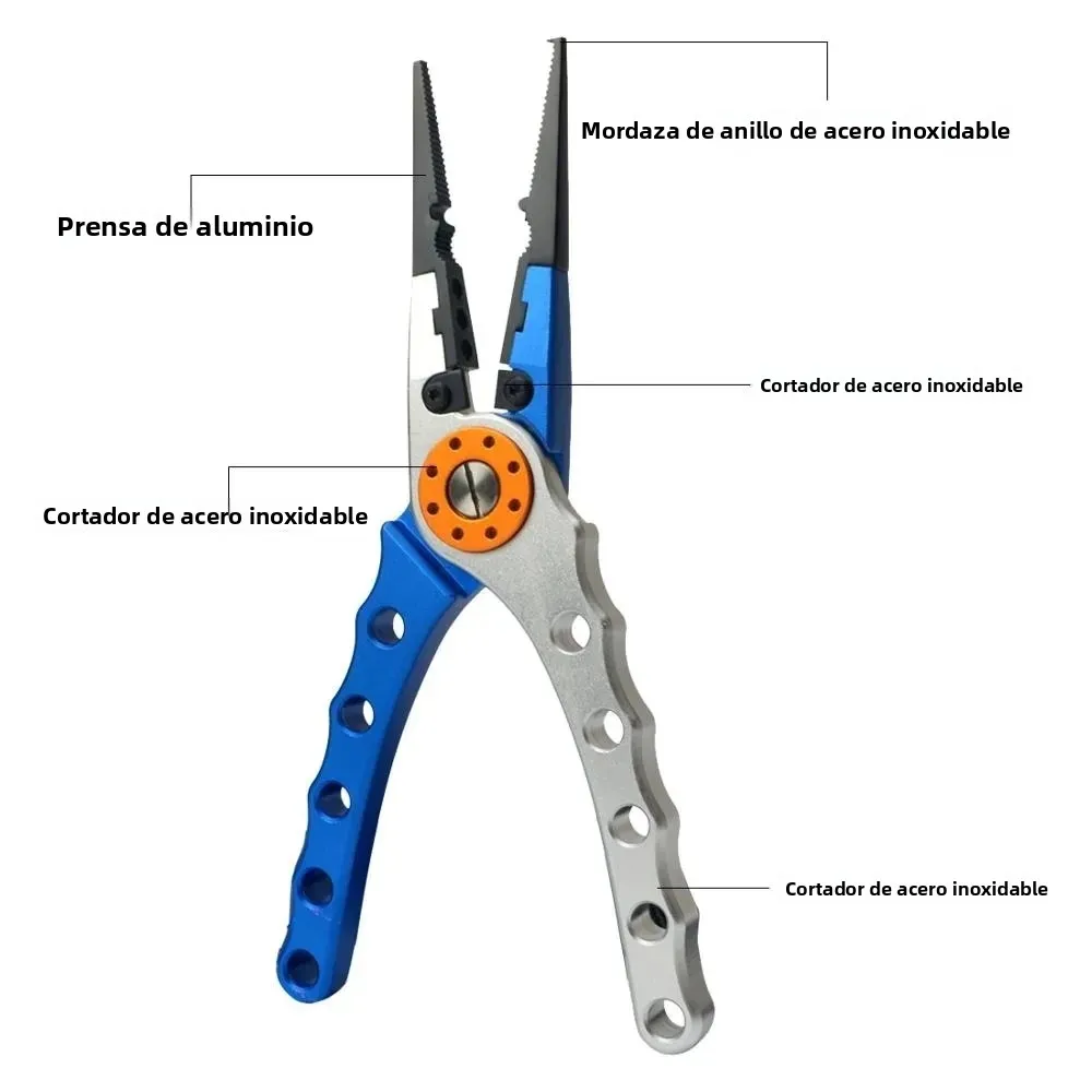Pinzas de pesca Alicates para señuelos - Pinza para pescado para una extracción segura de anzuelos, antioxidante, ligera, esencial Equipo de pesca al aire libre - imagen 3