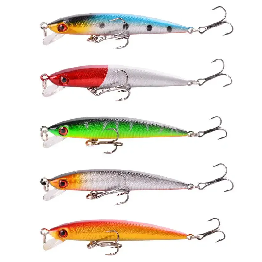 5 uds Señuelos de Pesca Minnow ojos 3D cebo duro Artificial 8,8 cm 6,1g Pesca hundimiento Wobbler Crankbaits carpa aparejos de lubina