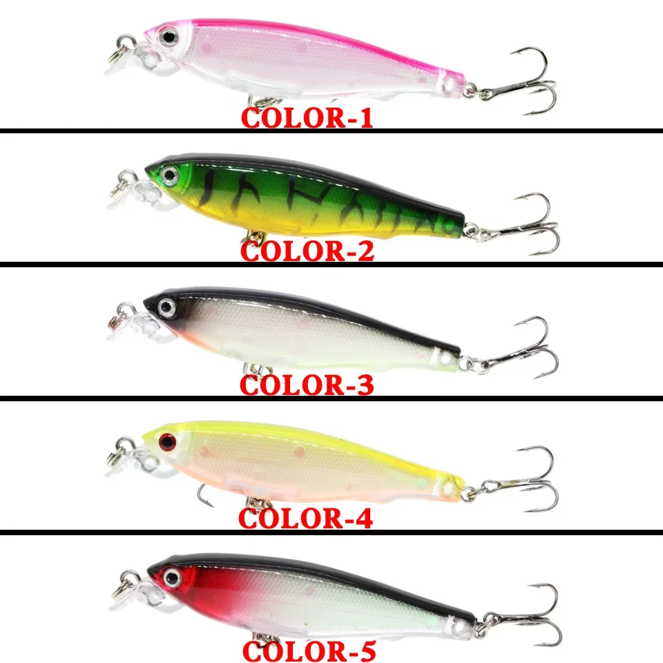 Minnow Crankbait buceo-profundidad Musky flotante-lentamente 8-ganchos ligeros con 2-Pesca - imagen 4