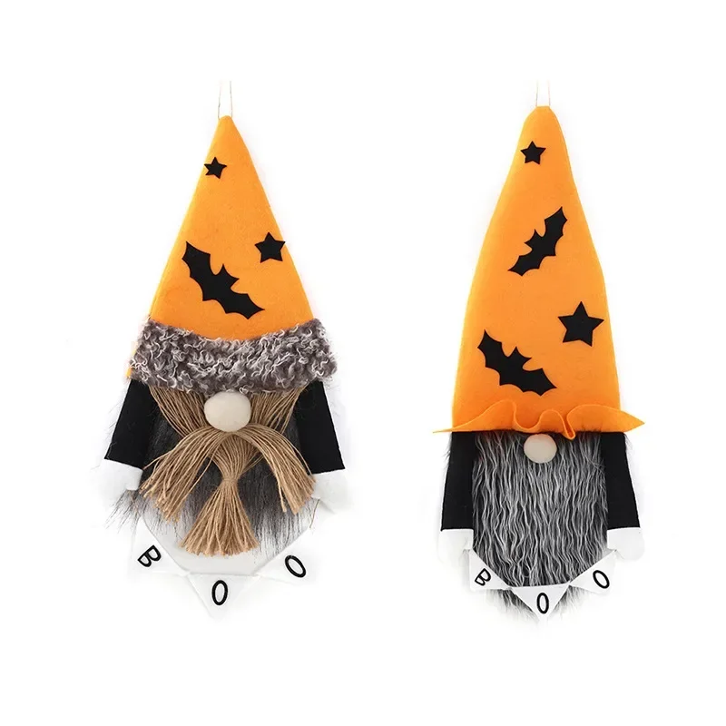 Muñecas decorativas para Halloween, colgante de tela de estilo nórdico, sin rostro, banderas colgantes de Halloween, adorno colgante para puerta y pared del hogar - imagen 5
