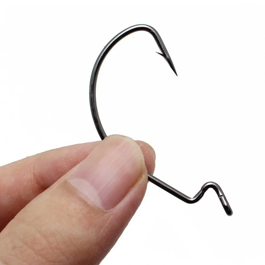 BODECIN-Juego de anzuelos de Pesca de Mar, 50 piezas, anzuelos triples con púas para carpa, aparejos de pesca de gran espacio, Texas - imagen 4