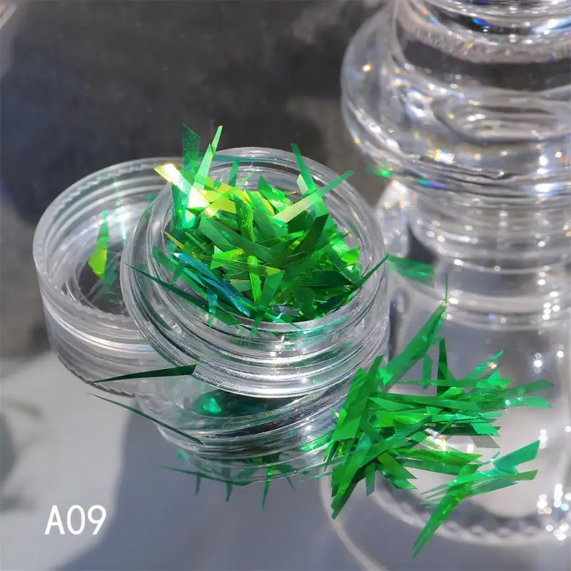 Caja de celofán Irregular Aurora para decoración de uñas, pegatinas láser japonesas, papel de transferencia colorido, accesorios de decoración - imagen 5